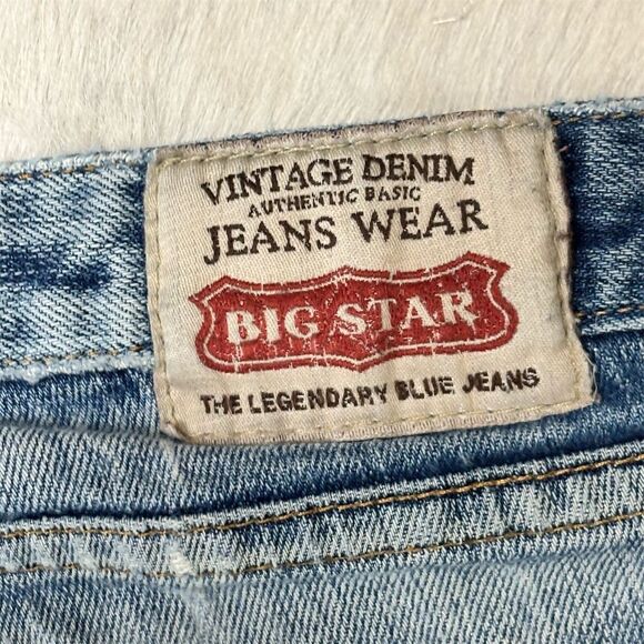Vintage Big Star Women's Bootcut Flare Distressed Jeans Size 28L - Picture 12 of 16